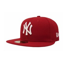 New Era 남성용 뉴욕 양키스 MLB 정품 컬렉션 59FIFTY 모자 성인 스칼렛 8 스칼렛. 454155