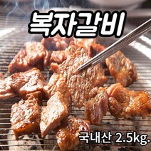 [돼지갈비] 국내산 명품 수제 복자돼지갈비 2.5kg 양념돼지갈비 캠핑용 돼지양념갈비 돼지갈비, 1팩