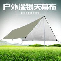 - 사이드어닝천막 텐트 블루필드 실버 코팅 오버사이즈 접이식 캠핑카, 03 베이직 에메랄드 M호 3x5m+디팅 로
