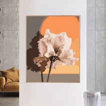 감성 그림 꽃 유화diy 수제화 페인팅에 컬러링 장식 힐링, 화지풍선1, 하이라이팅 피그먼트 브러쉬 세트, 60x75cm 탱탱한 원목, 1개