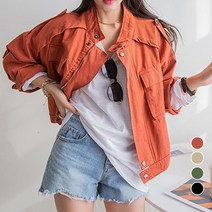 [나크21] (55~99) 워싱 크롭 숏 자켓 NK21-J-15