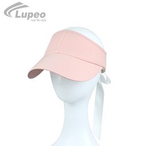 루페오 여성 리본 와이드챙 썬바이저 골프모자, 핑크