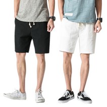 에이프릴랩스 여름 린넨 면 면마 반바지 밴딩바지 1+1