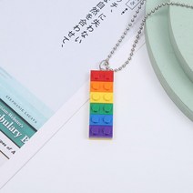 체인블럭 레바블럭 윈치 이동식 체인 차량용 호이스트 2Pcs 사랑 심장 빌딩 블록 펜 던 트 목걸이 커플 우, 10 NXL316