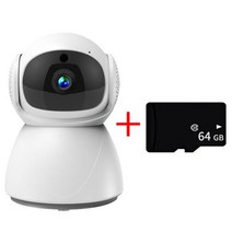 와이파이 카메라 스마트 실내 보안 야간, Camera with 64GB+BR 플러그