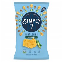 Simply7 칩스 글루텐 프리 할라페뇨 4oz Lentil Chips Gluten Free Jalapeno, 1팩