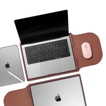 슈가덕 맥북 맥북에어 M1 노트북 파우치 LG그램 삼성 11인치 13인치 14인치 15인치 가죽 케이스, 베이지