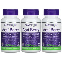 나트롤 Natrol 아사이 베리 500mg 75베지캡슐 3개 아사히 베리 아사이 팜열매추출물 Euterpe oleracea