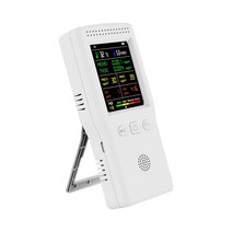 공구 9 In 1 온도 습도 Co2 미터 공기질 검출기 PM2.5 PM10 HCHO TVOC CO CO2 AQI 백라이트 LCD 컬러 디스플레이 측정기, 한개옵션1