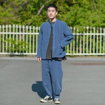 [10045] 20수 라운드넥 공용 한벌 / 2피스 저고리 바지 오버핏 bts 미니멀라이프 패션 에콜로지 아메카지 생활한복 개량 한복 절복 사찰복 지장사