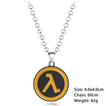 game half-life alyx key chain for men metal round half life logo key ring women 가방 펜던트 llaveros para