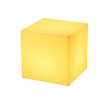 LED 큐브 네온 조명 술집 야외 정원 루프탑 테이블 의자, 충전식 30cm