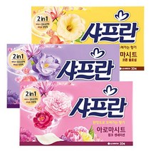 샤프란 아로마 시트 30매 섬유 유연제 간편한 티슈형, 07_코튼블로섬 x 2개 (60매)