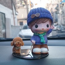 로즈하오 차량용방향제 아지와 나 (인형 1개(10cm*6cm) + 블랙체리 향 1개)