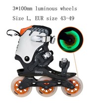 인라인바퀴 구루마마퀴 킥보드바퀴 100% 오리지널 Powerslide Doop 롤러 스케이트 신발 4*80mm 또는 3*100/, 02 3-100mm size L