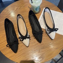 여름 펀칭 리본 원터치 편할머니 로퍼 단화