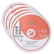 Kimllier 50pcs 5 인치 x 0.040 인치 x 78 인치 컷오프 휠 금속 및 스테인레스 스틸에 적합한 스테인레스 스틸 커팅 휠 앵글 그라인더 커팅 휠 커팅 디스크, 오십