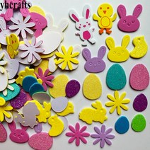 1 가방/몫. 새 크리스마스 산타 클로스 elk 거품 스티커 공예 활동 항목 Kids 룸 장식 홈 decor 도매, [17] 50PCS easter
