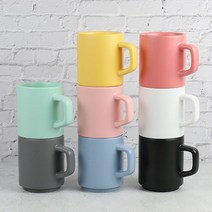카페 무광 굽 머그컵 330ml 홈카페 매트 커피잔, 블랙