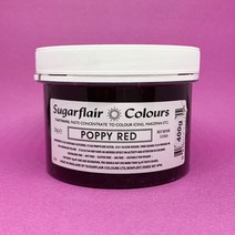 공예몰 Sugarflair 슈가플레어 대용량 5_Poppy Red 400g SPECTRAL PASTE CONCENTRATE TO COLOUR 슈가크래프트 설탕공예 색소, 1개