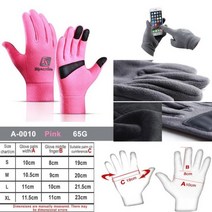 가 겨울 승마 장갑 따뜻한 양털 사이클링 장갑 터치 스크린 전체 손가락 방수 자전거 달리기 야외 스키, 05 10 Pink Polar fleece_01 S