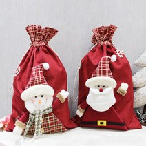 피케이몰 1+1 X-mas 대형 크리스마스 선물 포장 주머니 2종 성탄절 산타주머니, 산타