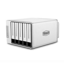 nas 나스 외장하드 terramaster f5-422 10gbe nas 5 베이 네트워크 스토리지 서버 인텔 쿼드 코어 CPU(하드웨어 암호화 포함)(디스크 없음)