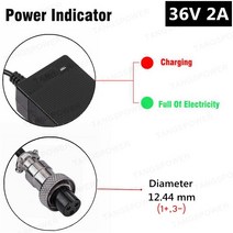 TANGSPOWER 36V 2A 전기 스쿠터 납산 배터리 충전기 41.4V 전기 자전거 휠체어 납산 배터리 충전기