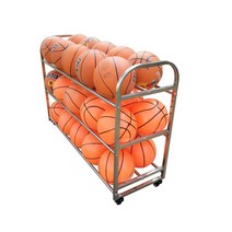 농구공 거치대 축구공 보관 철제 수납 스탠드 진열대, 4단 140cm