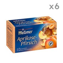 Meßmer 메쓰머 살구 복숭아 과일차 20티백 6팩
