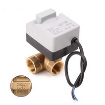 정유량 밸브 AC220V 3 방향 전동 볼 에어컨용 선 2 컨트롤, DN15-2PCS_220V