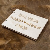 커스텀 우드 웨딩 더블북 러스틱 앨범 레이저 각인 파티 선물, 05 50sheets White paper_01 A5