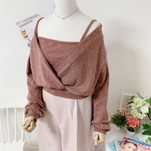 셀러허브(잡화) 여자 SS 코디 4컬러 슬리브리스 끈 FW 티셔츠