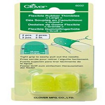Clover 6032 Flexible Rubber Large Thimble Yellow 2 null, 1