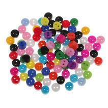 STK 100Pcs 사탕 색깔 2 구멍 둥근 수지 단추 뜨개질 기술 스크랩북을 위해, 6mm