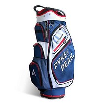 PYKES PEAK 경량 스탠드 카트 골프백 캐디백 2.2 kg 14개 수납, 화이트 + 네이비(카트 타입)