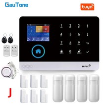 무선초인종 무선차임벨 도어벨 GauTone 스마트 홈 와이파이 GSM 경보 모션 무선 야간 투시 IP Tuya 알렉사, 34.J-103. - 미국 플러그