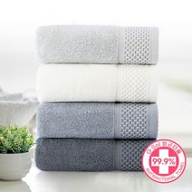 소확행몰 지솔 써클 항균 세면 타올 호텔 고급 수건 -5장, 그레이(3장)+블루(3장)