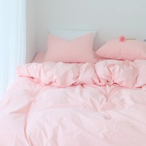 [올리비아데코] 블랭크 80수 고밀도 워싱 이불커버(S), 퓨어팝 핑크_10_O21AEB02S