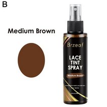 레이스 가발용 틴트 스프레이 100ml 접착제 본드 커스텀 개인 상표 라이트 컬러, 02 Mediun Brown