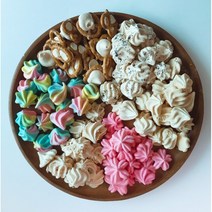 머랭쿠키 대용량 프레첼 오레오 인절미 아몬드 벚꽃 솜사탕 답례품, 중간통(35g)