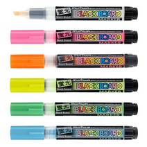 문화 사각촉 블랙보드마카 6가지색상, 청색