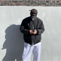 남자 오버핏 웰론 MA-1 항공 패딩 점퍼 블루종