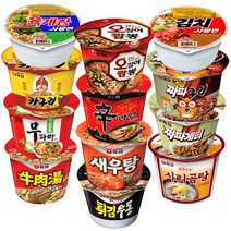 농심 용기컵라면 12종(신라면+무파마+사리곰탕+짜파게티+오징어짬뽕+튀김우동+새우탕+우육탕+육개장사발면+김치사발면+짜파구리+카구리), 1세트