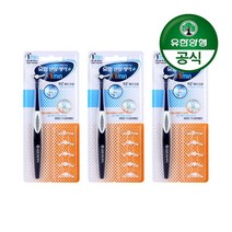 유한양행 [본사직영] 유한덴탈케어 원미닛 교체형 치실(홀더+리필 6입), 3개