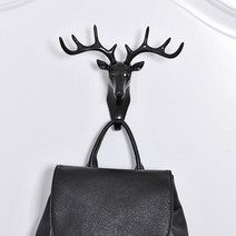 거실 인테리어 사냥 헌팅트로피 사슴뿔 머리 벽걸이 장식 62, 하얀색