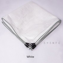 그늘막 차단막 0.3mm pe 메쉬 방수 천 야외 캐노피 수영장 선 스크린 정원 식물, 1X4m0.9X3.9m, [01] White