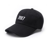 남자 여성 1987 캡모자 패션 면 볼캡 썬캡 여성캡모자 캠핑룩 스타일 노멀 코디 심플