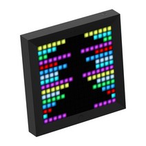 디지털 액자 벽걸이 움직이는 8인치 광고 모니터 샤이니지 메뉴판 모티너 전자 앨범 divoom pixoo 사진 프레임 알람 시계 픽셀 아트 프로그래밍 가능 led 디스플레이, 협력사, 검은 색