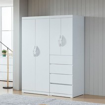 [천삼백케이] [로쏘] 사토 장롱 세트 1400, 화이트